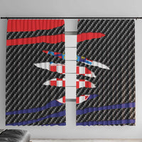 Croatia Beast Window Curtain Ripped Flag Graphic - Wonder Print Shop
