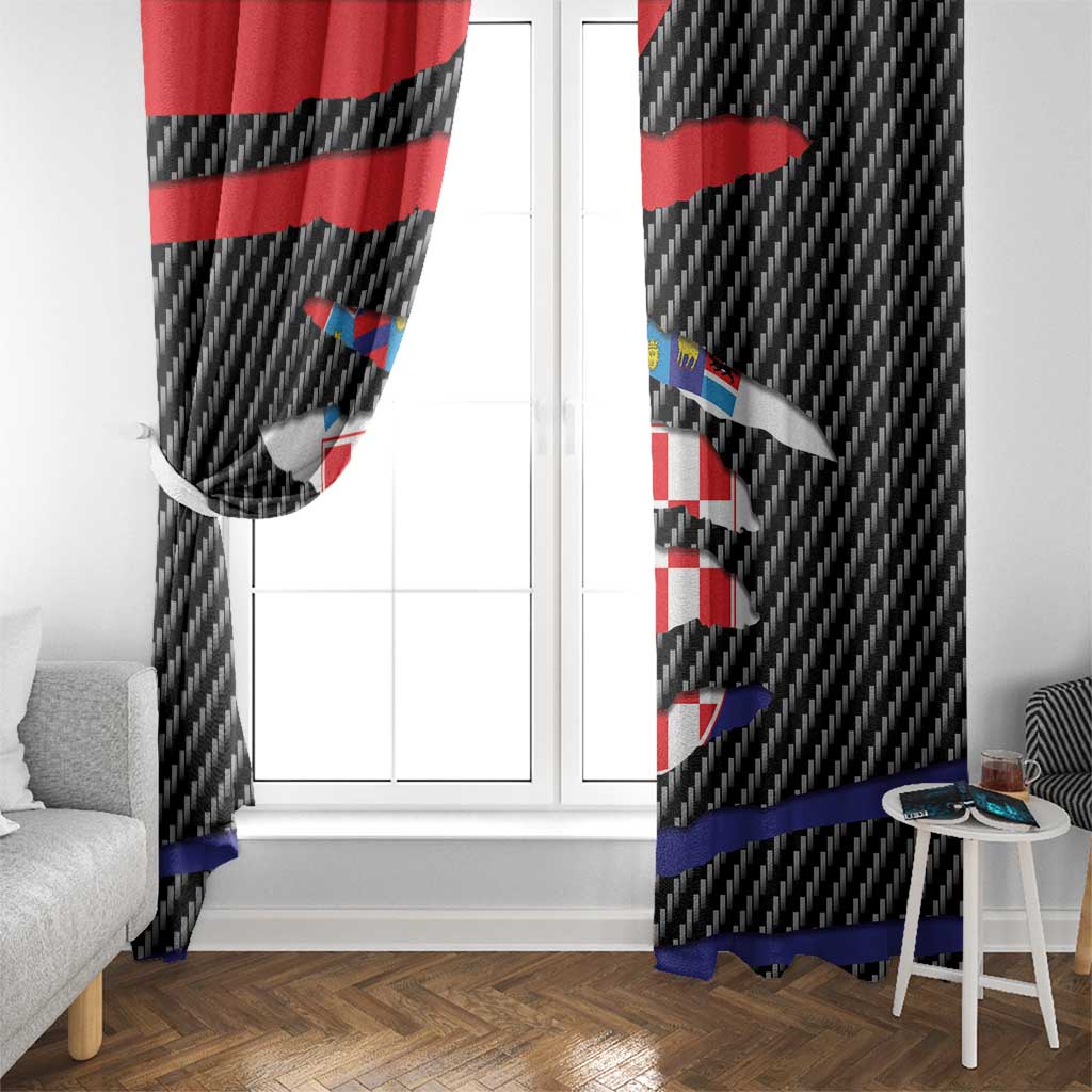 Croatia Beast Window Curtain Ripped Flag Graphic - Wonder Print Shop