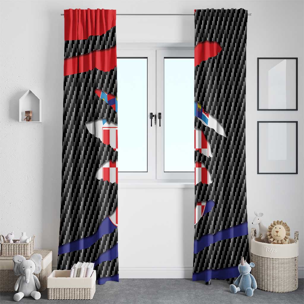 Croatia Beast Window Curtain Ripped Flag Graphic - Wonder Print Shop