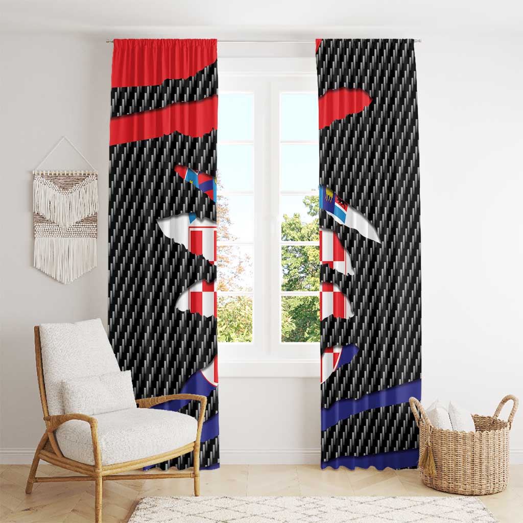 Croatia Beast Window Curtain Ripped Flag Graphic - Wonder Print Shop