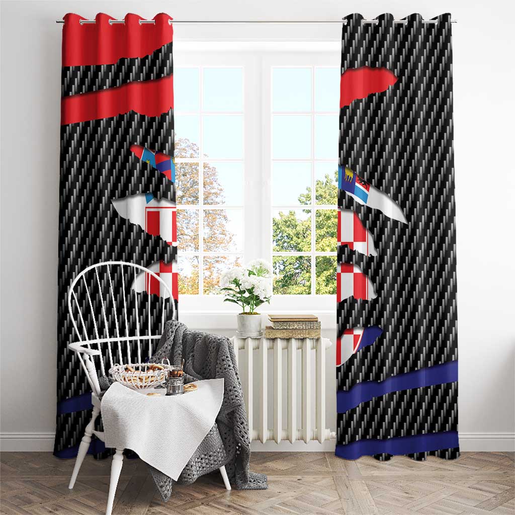 Croatia Beast Window Curtain Ripped Flag Graphic - Wonder Print Shop