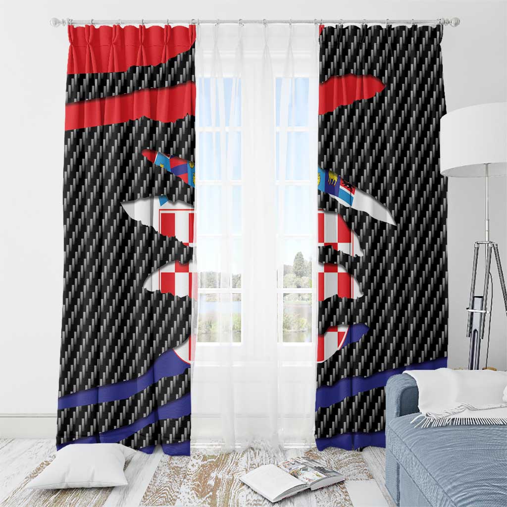Croatia Beast Window Curtain Ripped Flag Graphic - Wonder Print Shop