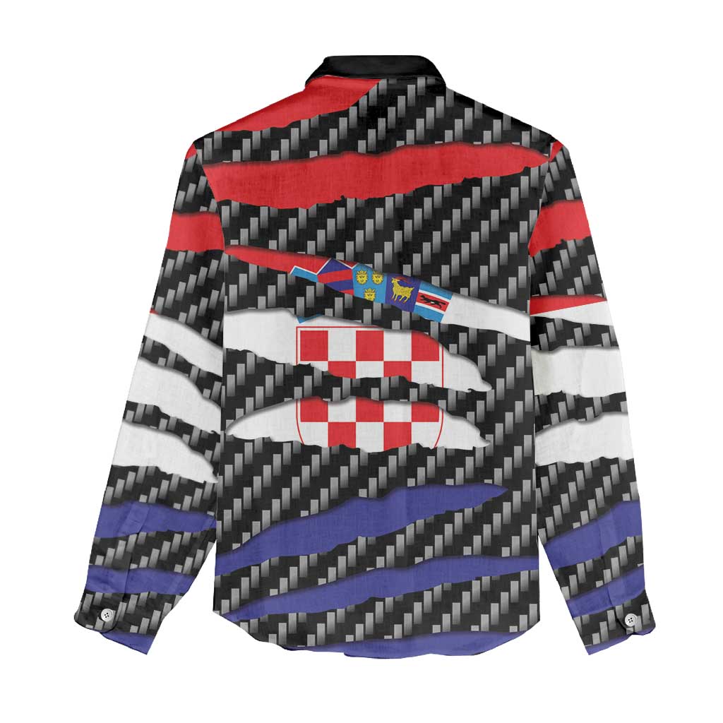 Croatia Beast Women Casual Shirt Ripped Flag Graphic - Wonder Print Shop