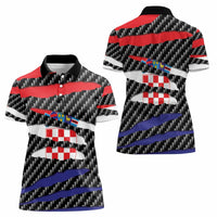 Croatia Beast Women Polo Shirt Ripped Flag Graphic - Wonder Print Shop
