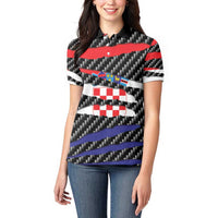 Croatia Beast Women Polo Shirt Ripped Flag Graphic - Wonder Print Shop