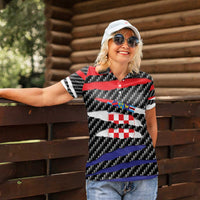 Croatia Beast Women Polo Shirt Ripped Flag Graphic - Wonder Print Shop