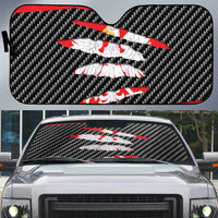Poland Beast Auto Sun Shade Ripped Flag Graphic - Wonder Print Shop