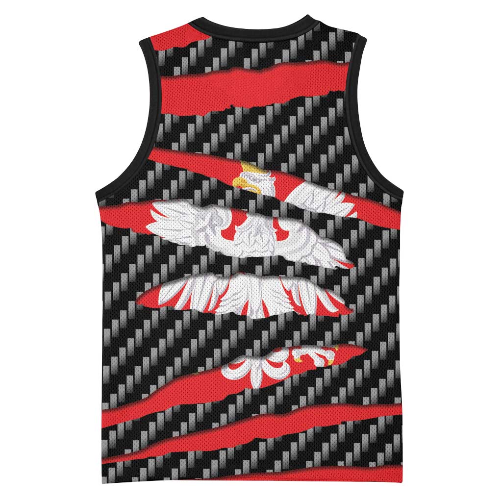Poland Beast Basketball Jersey Ripped Flag Graphic - Wonder Print Shop