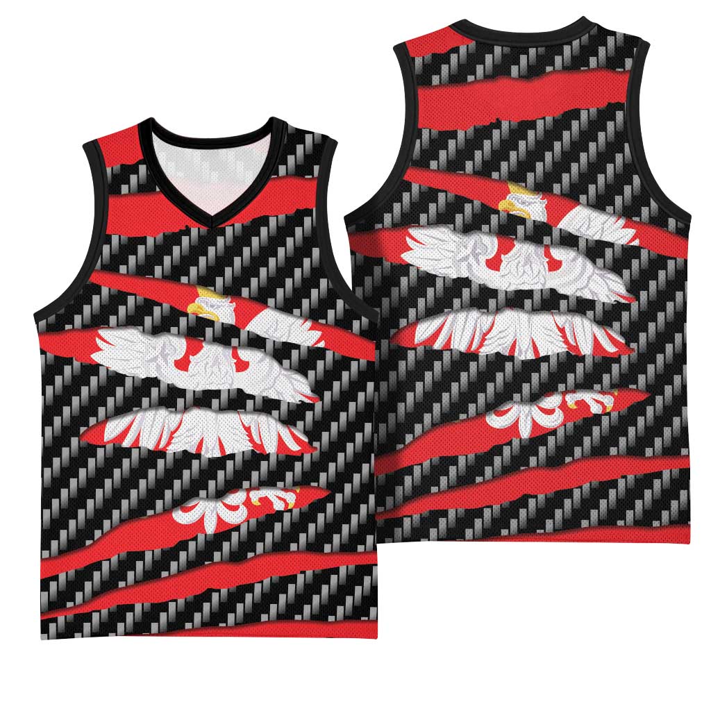 Poland Beast Basketball Jersey Ripped Flag Graphic - Wonder Print Shop