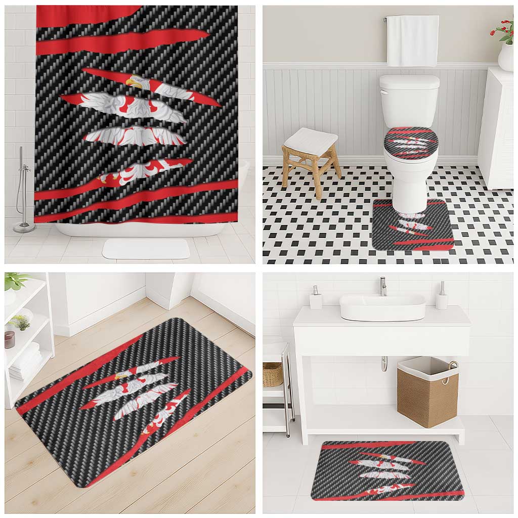 Poland Beast Bathroom Set Ripped Flag Graphic - Wonder Print Shop