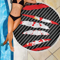 Poland Beast Beach Blanket Ripped Flag Graphic - Wonder Print Shop