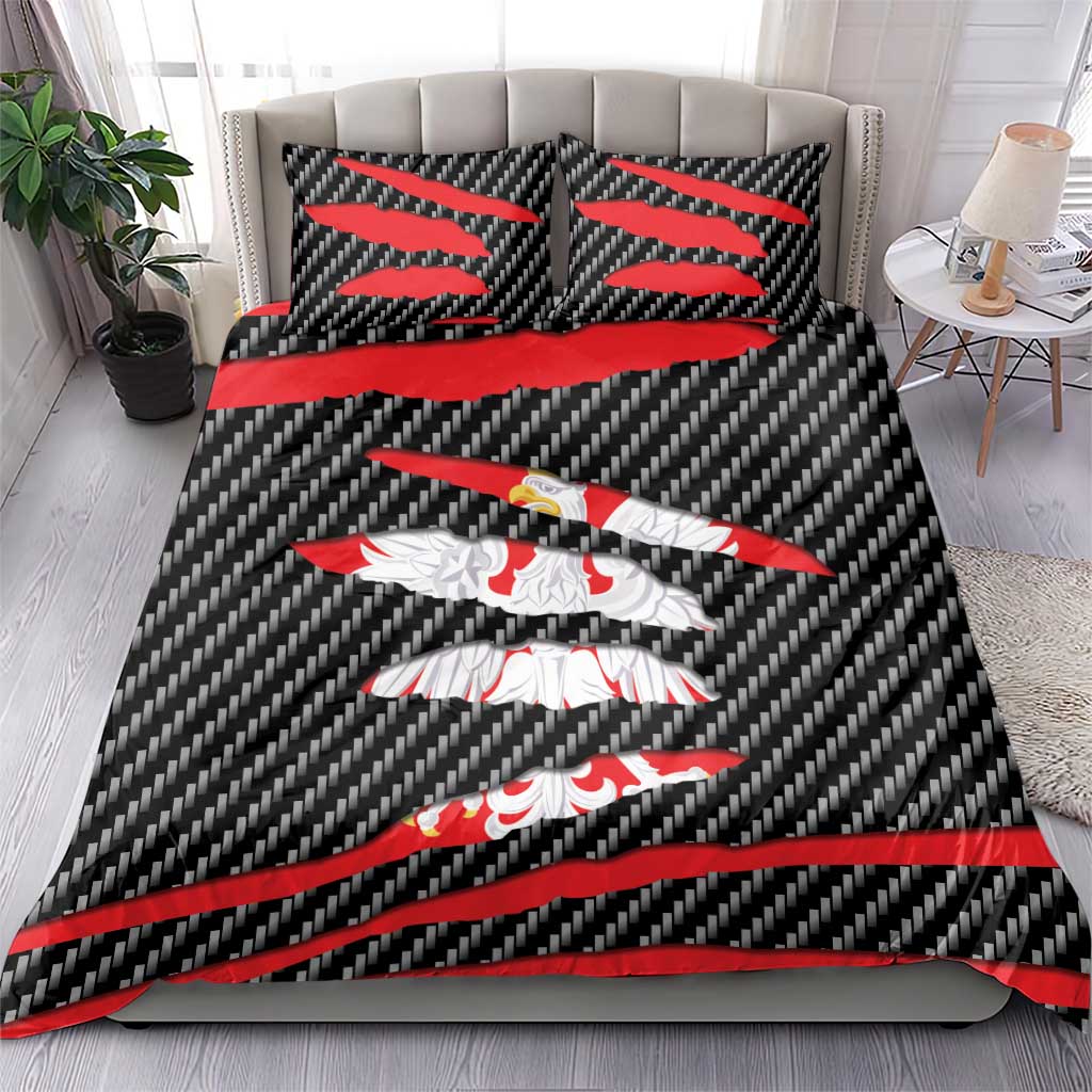 Poland Beast Bedding Set Ripped Flag Graphic - Wonder Print Shop