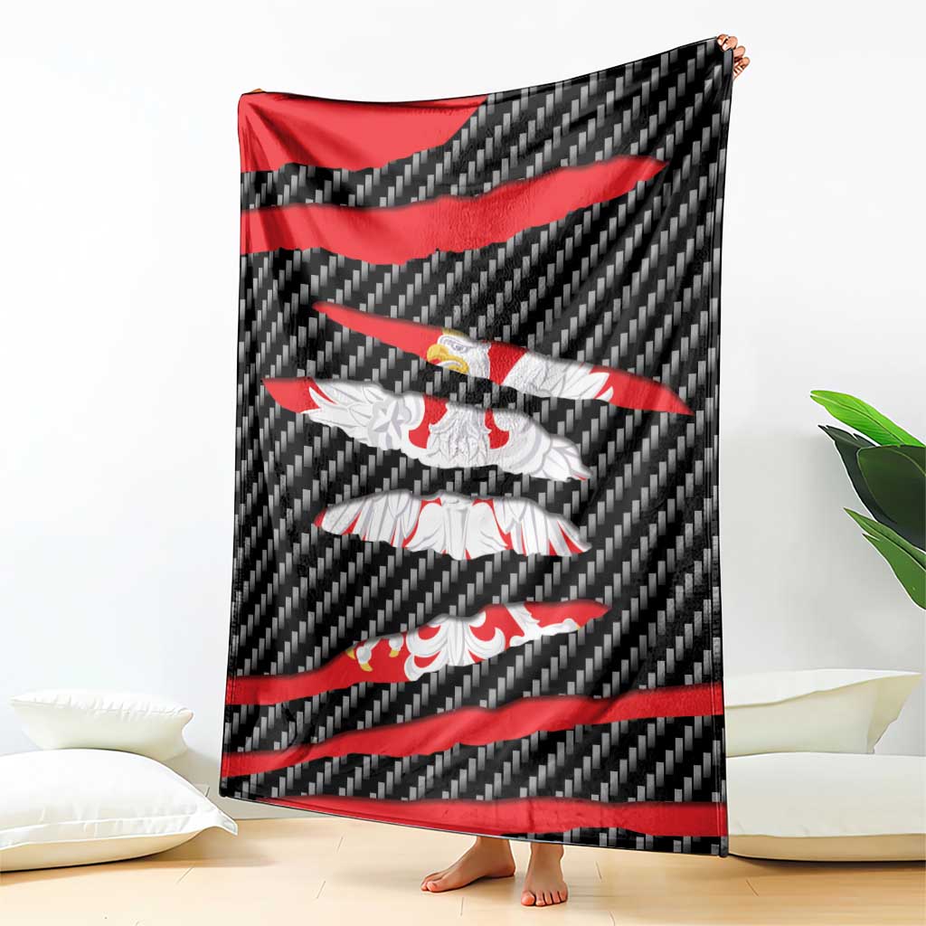 Poland Beast Blanket Ripped Flag Graphic - Wonder Print Shop