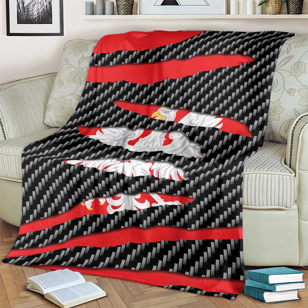 Poland Beast Blanket Ripped Flag Graphic - Wonder Print Shop