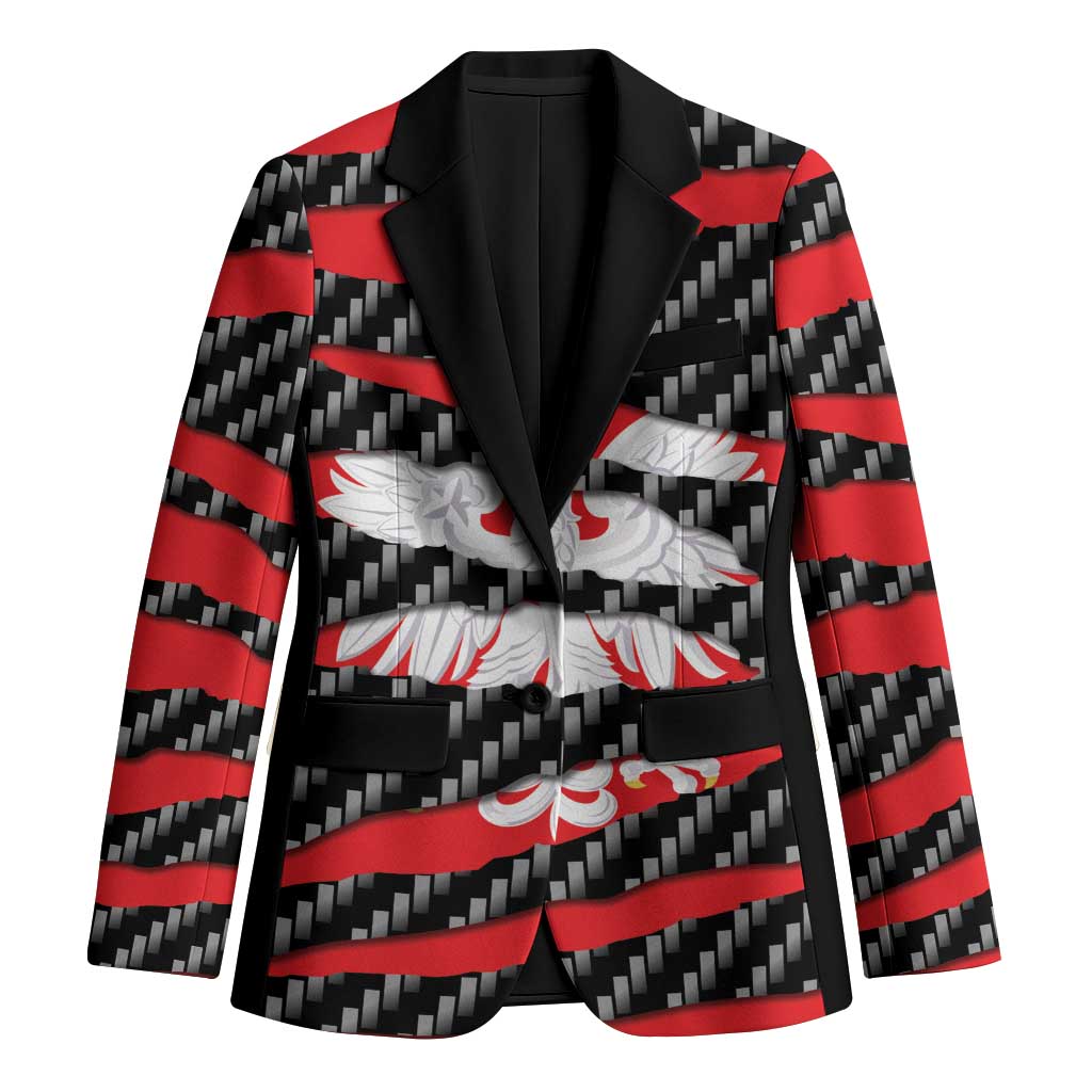 Poland Beast Blazer Ripped Flag Graphic - Wonder Print Shop