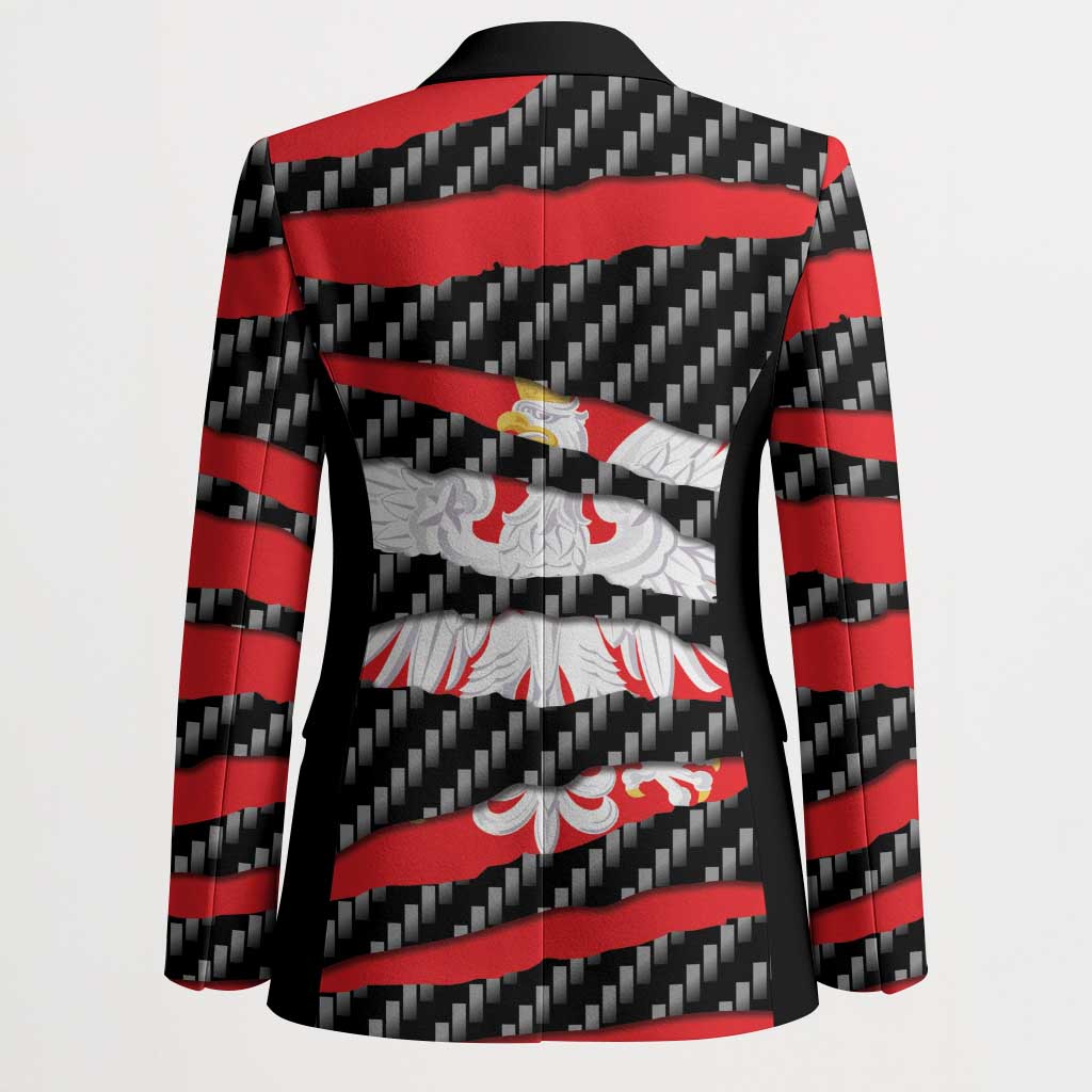 Poland Beast Blazer Ripped Flag Graphic - Wonder Print Shop