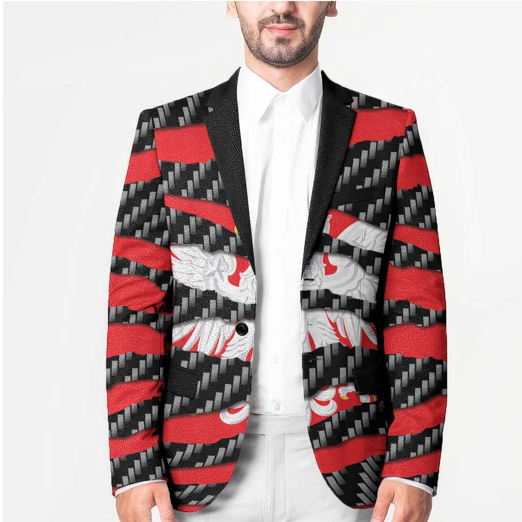 Poland Beast Blazer Ripped Flag Graphic - Wonder Print Shop