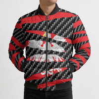 Poland Beast Bomber Puffer Jacket Ripped Flag Graphic - Wonder Print Shop