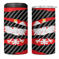 Poland Beast 4 in 1 Can Cooler Tumbler Ripped Flag Graphic - Wonder Print Shop