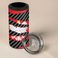 Poland Beast 4 in 1 Can Cooler Tumbler Ripped Flag Graphic - Wonder Print Shop