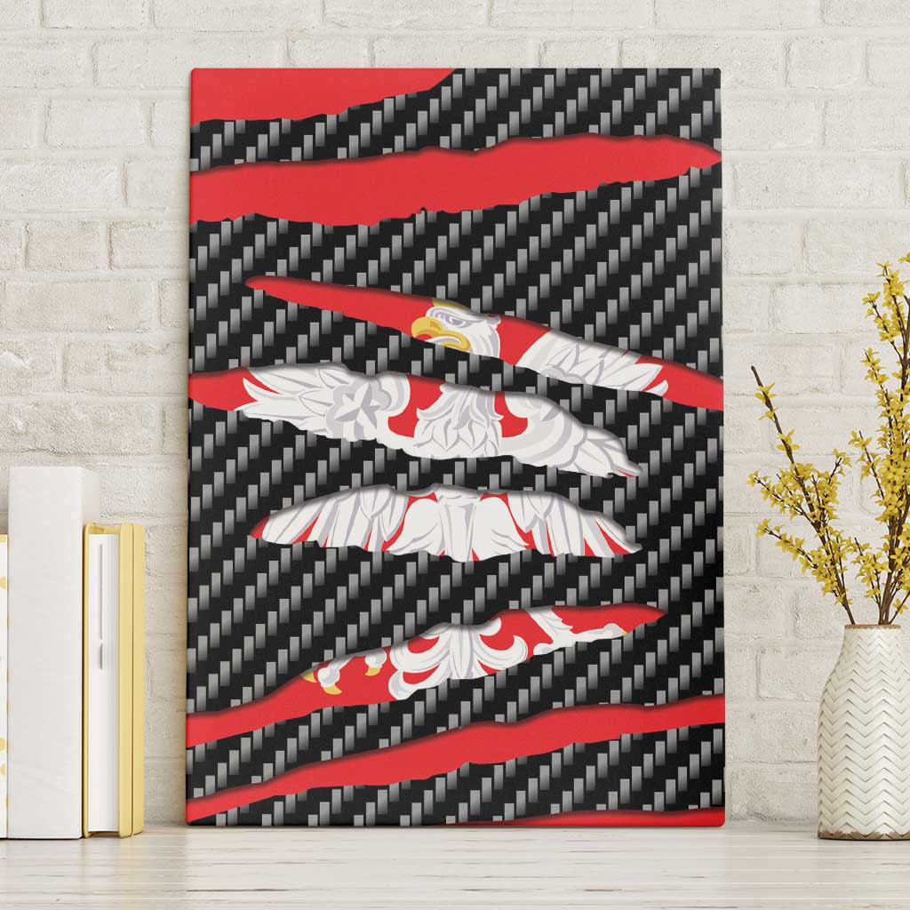 Poland Beast Canvas Wall Art Ripped Flag Graphic - Wonder Print Shop