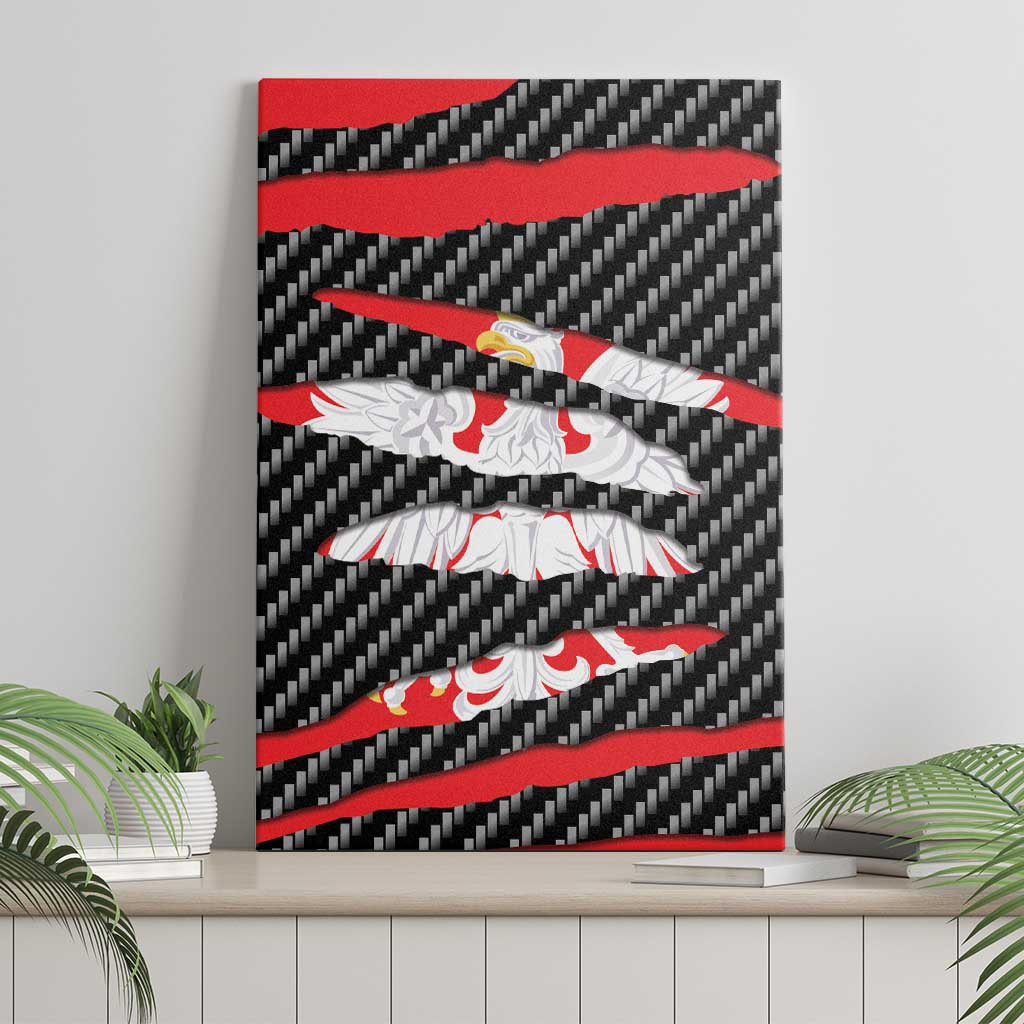 Poland Beast Canvas Wall Art Ripped Flag Graphic - Wonder Print Shop
