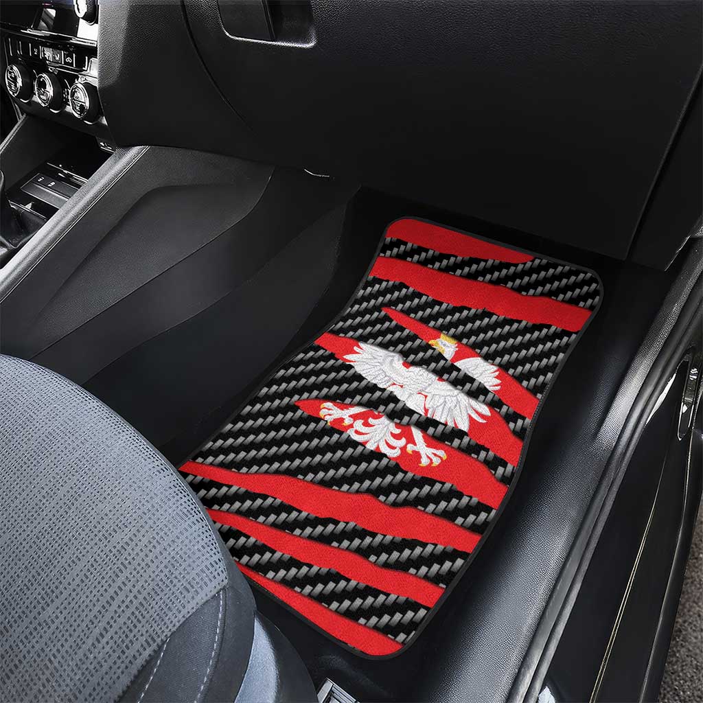 Poland Beast Car Mats Ripped Flag Graphic - Wonder Print Shop