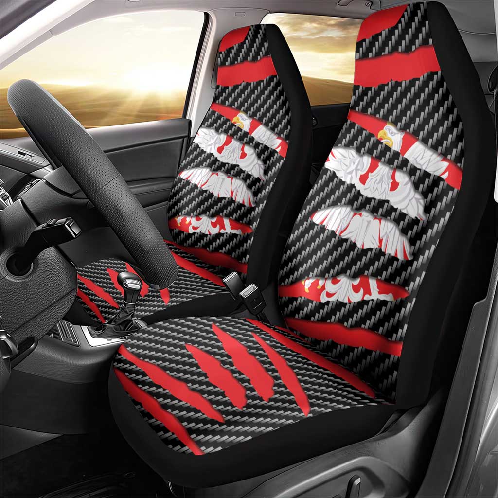 Poland Beast Car Seat Cover Ripped Flag Graphic - Wonder Print Shop