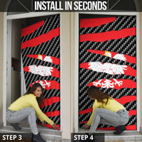 Poland Beast Door Cover Ripped Flag Graphic - Wonder Print Shop