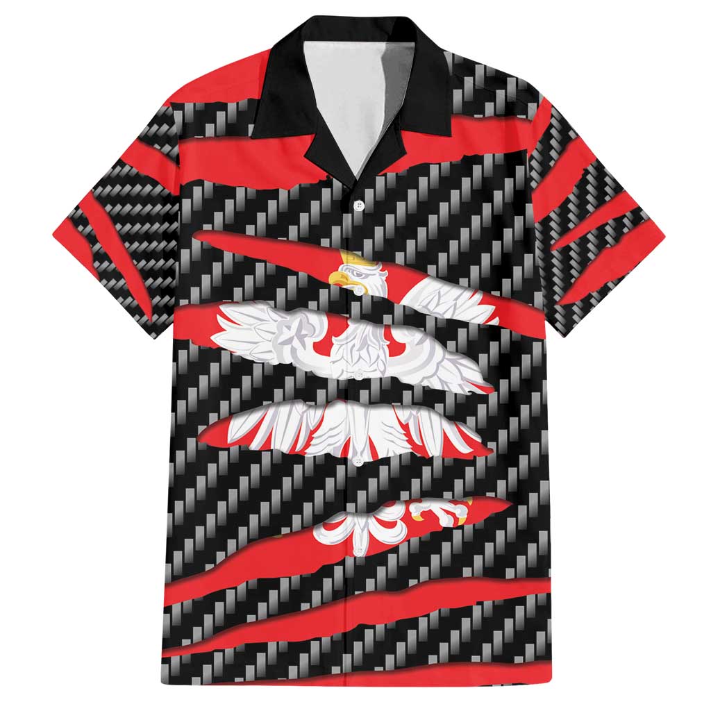 Poland Beast Family Matching Off Shoulder Maxi Dress and Hawaiian Shirt Ripped Flag Graphic - Wonder Print Shop