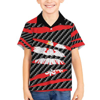 Poland Beast Family Matching Short Sleeve Bodycon Dress and Hawaiian Shirt Ripped Flag Graphic - Wonder Print Shop