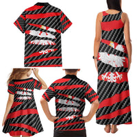 Poland Beast Family Matching Tank Maxi Dress and Hawaiian Shirt Ripped Flag Graphic - Wonder Print Shop