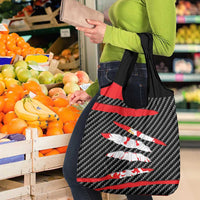 Poland Beast Grocery Bag Ripped Flag Graphic - Wonder Print Shop