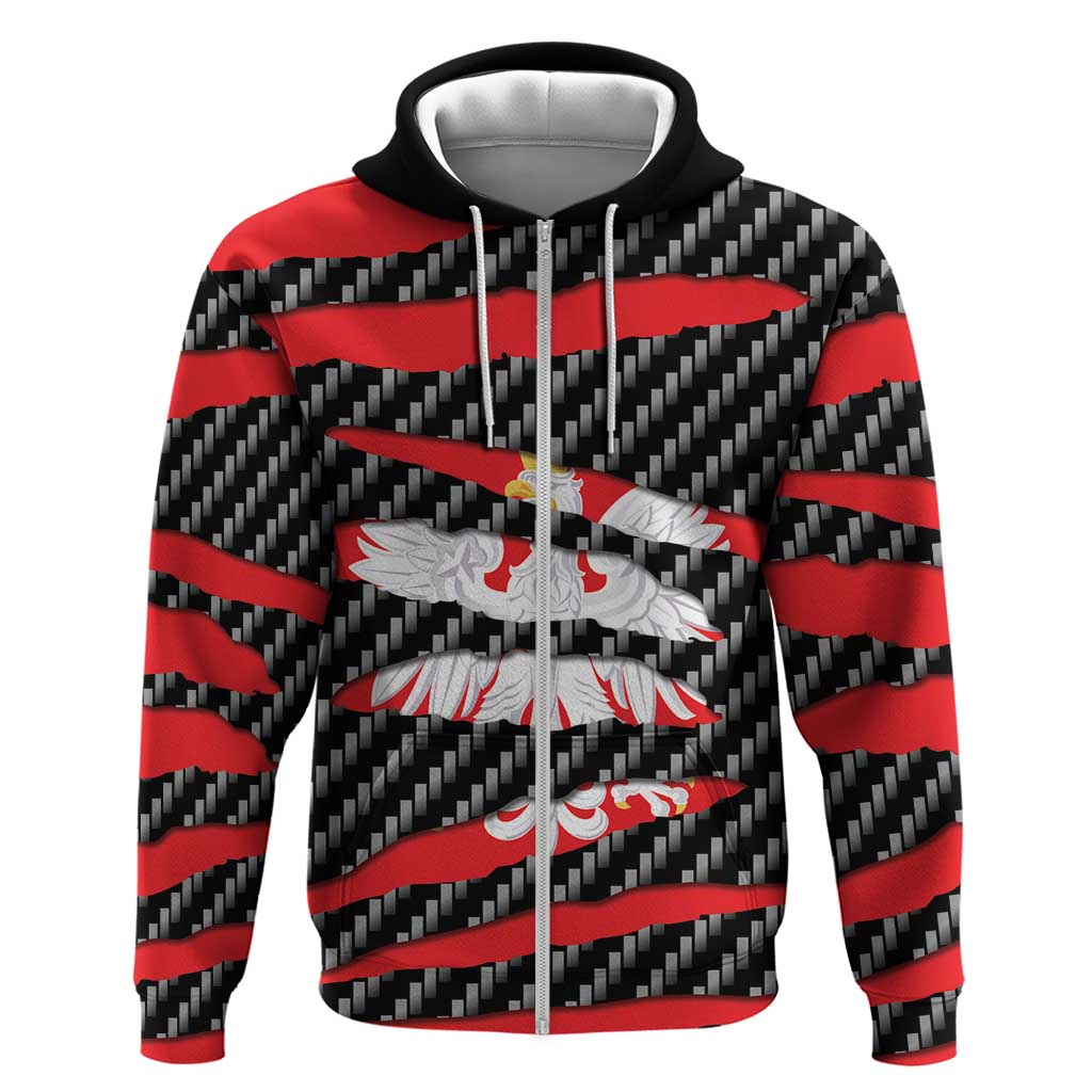 Poland Beast Hoodie Ripped Flag Graphic - Wonder Print Shop