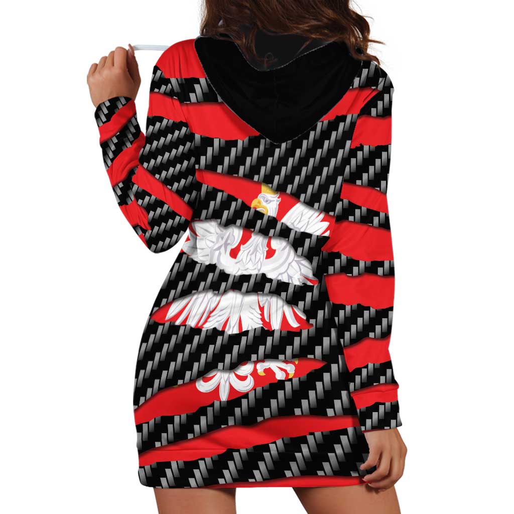 Poland Beast Hoodie Dress Ripped Flag Graphic - Wonder Print Shop
