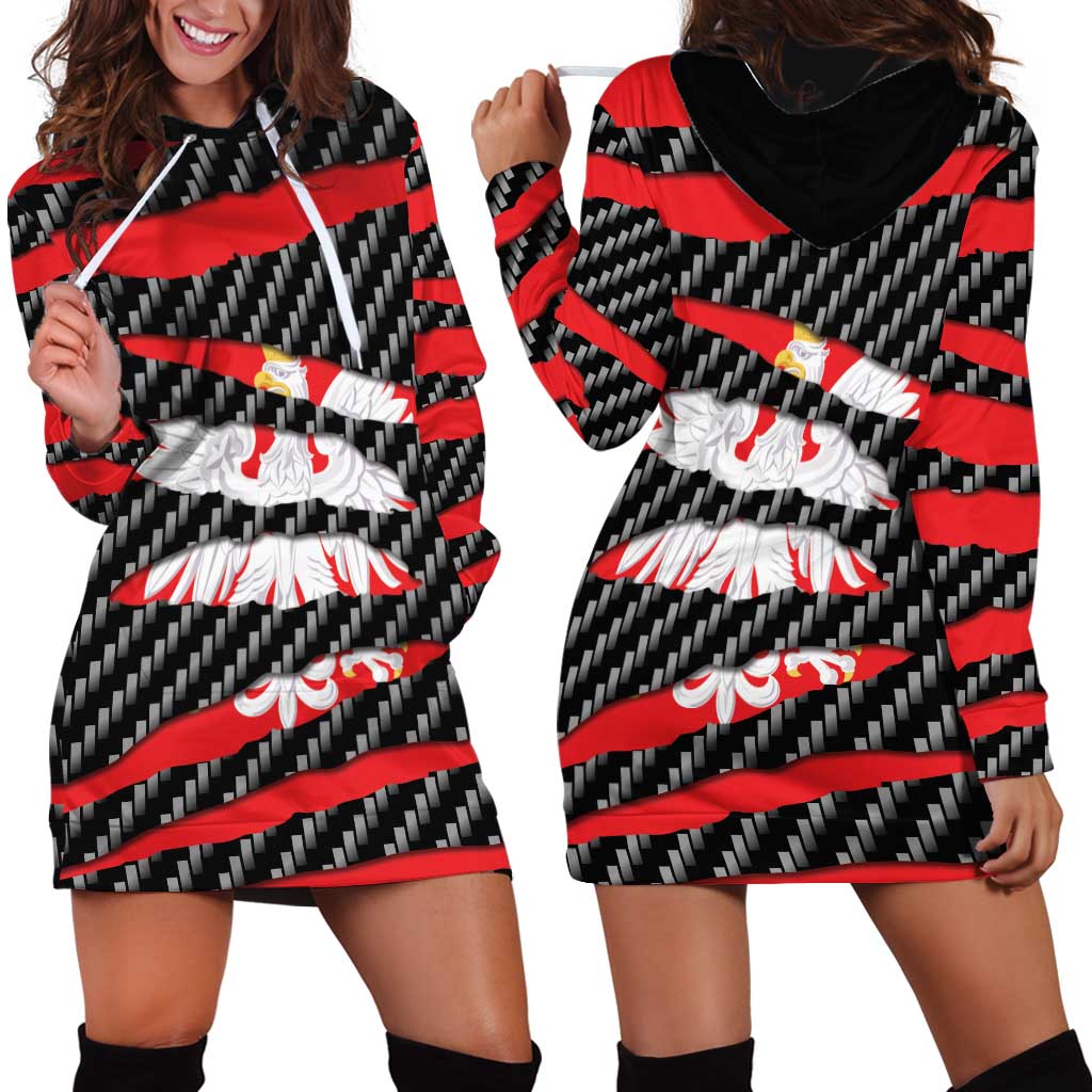 Poland Beast Hoodie Dress Ripped Flag Graphic - Wonder Print Shop