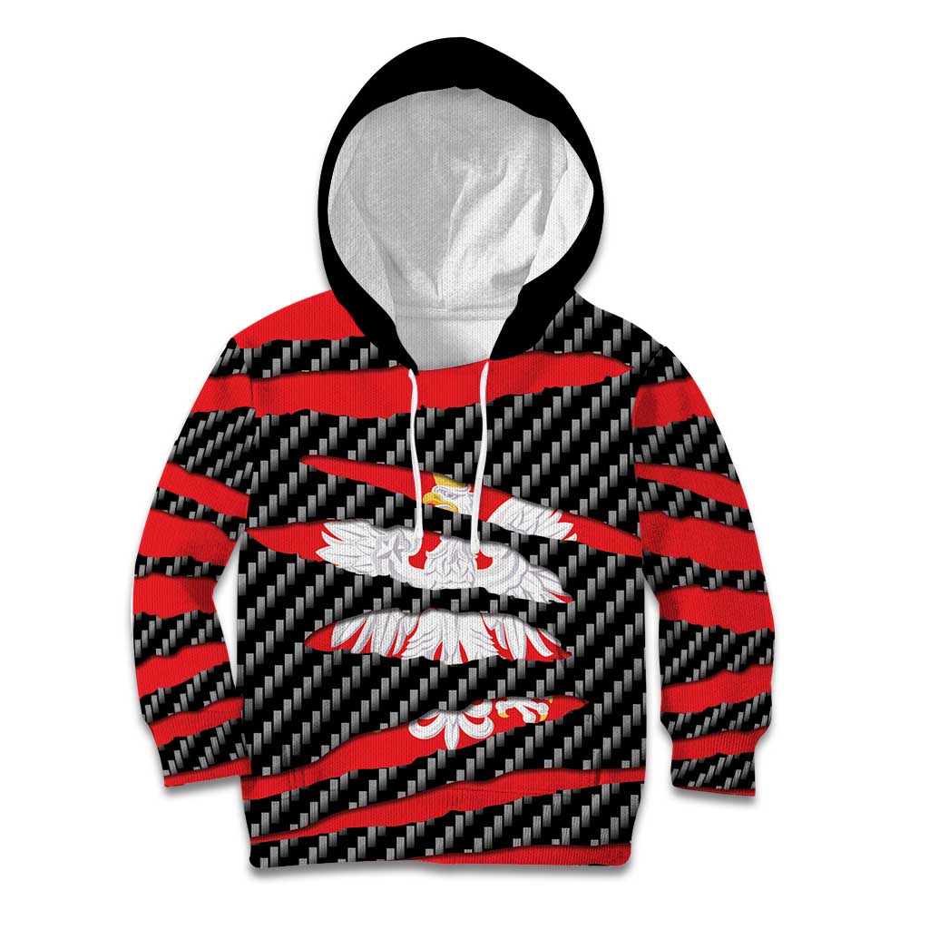 Poland Beast Kid Hoodie Ripped Flag Graphic - Wonder Print Shop