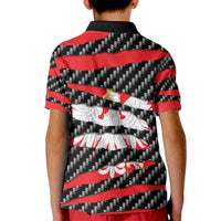 Poland Beast Kid Polo Shirt Ripped Flag Graphic - Wonder Print Shop