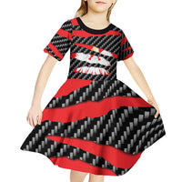 Poland Beast Kid Short Sleeve Dress Ripped Flag Graphic - Wonder Print Shop