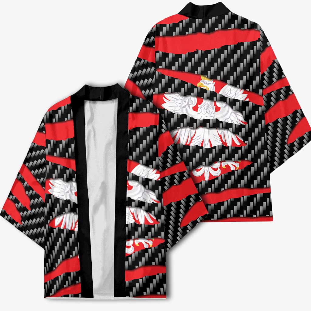 Poland Beast Kimono Ripped Flag Graphic - Wonder Print Shop