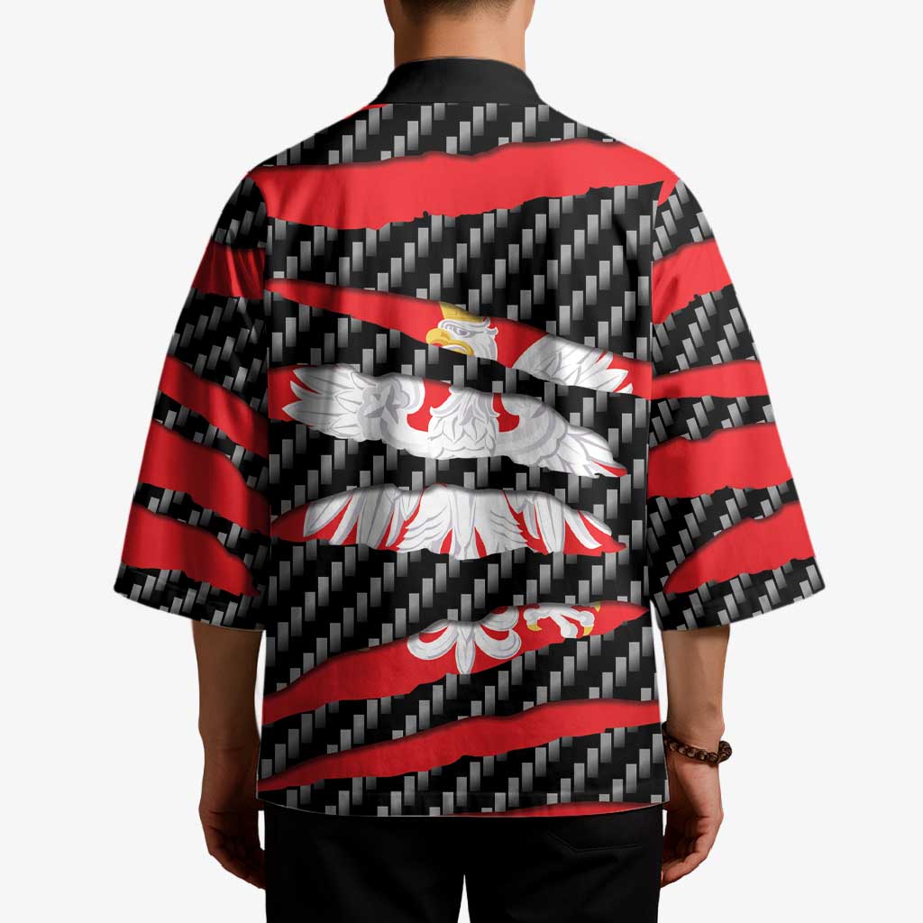 Poland Beast Kimono Ripped Flag Graphic - Wonder Print Shop
