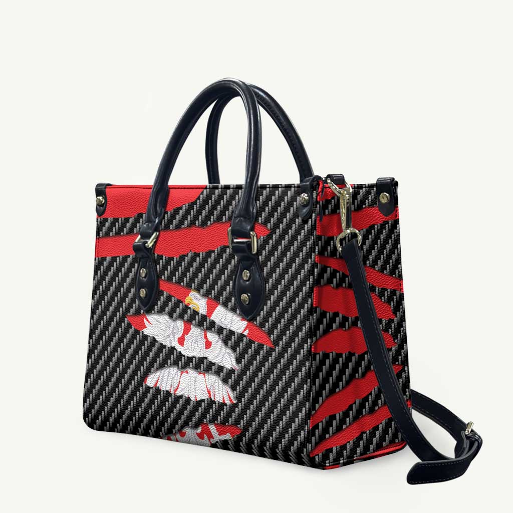 Poland Beast Leather Bag Ripped Flag Graphic - Wonder Print Shop