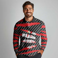 Poland Beast Long Sleeve Polo Shirt Ripped Flag Graphic - Wonder Print Shop