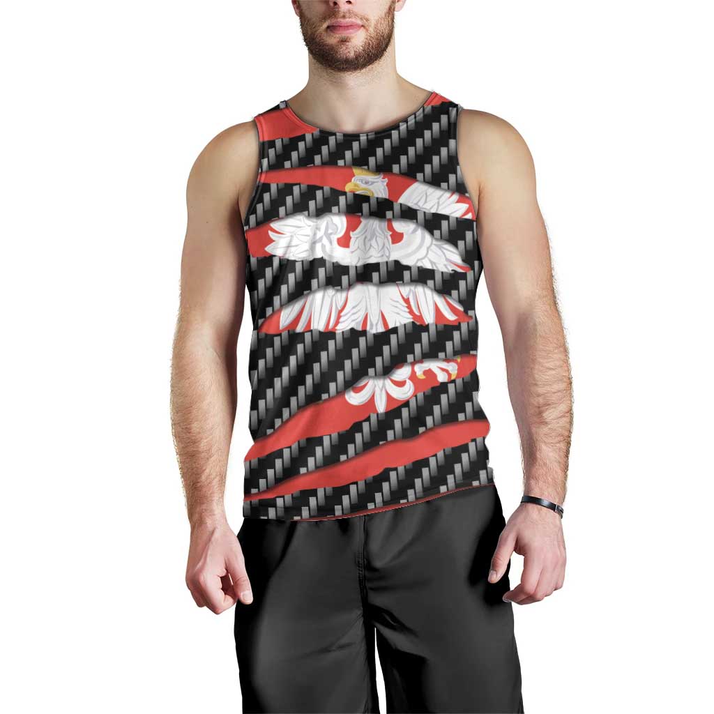 Poland Beast Men Tank Top Ripped Flag Graphic - Wonder Print Shop