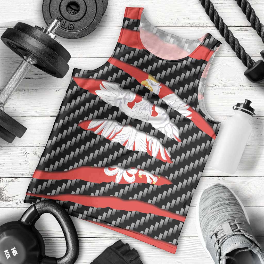 Poland Beast Men Tank Top Ripped Flag Graphic - Wonder Print Shop