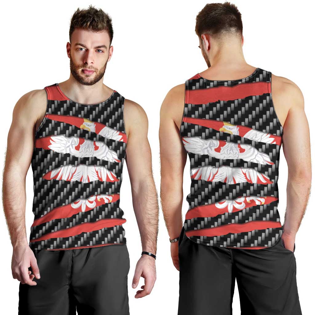 Poland Beast Men Tank Top Ripped Flag Graphic - Wonder Print Shop