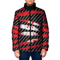 Poland Beast Padded Jacket Ripped Flag Graphic - Wonder Print Shop