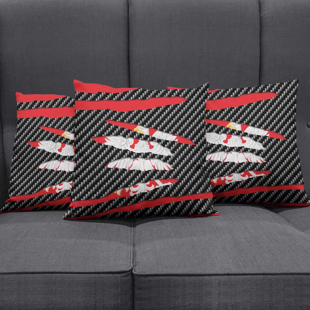 Poland Beast Pillow Cover Ripped Flag Graphic - Wonder Print Shop