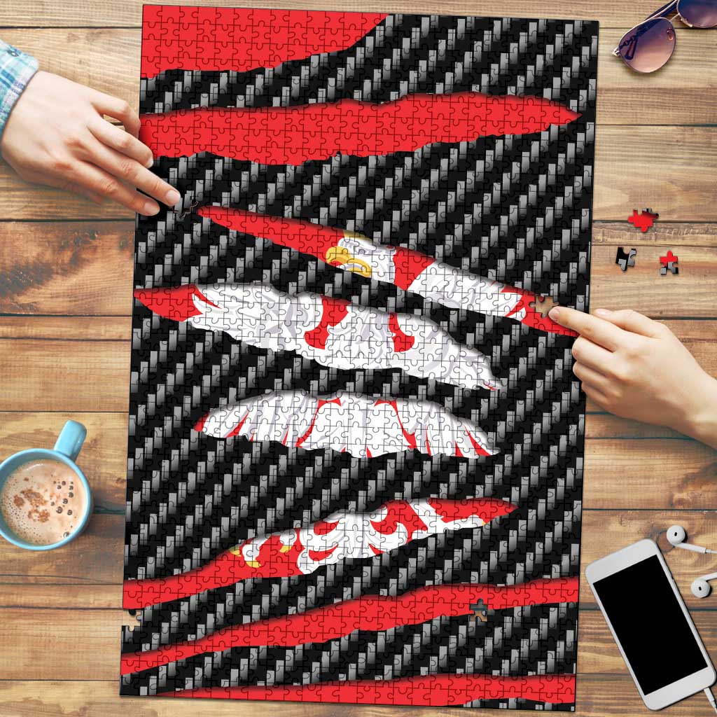 Poland Beast Puzzle Ripped Flag Graphic - Wonder Print Shop