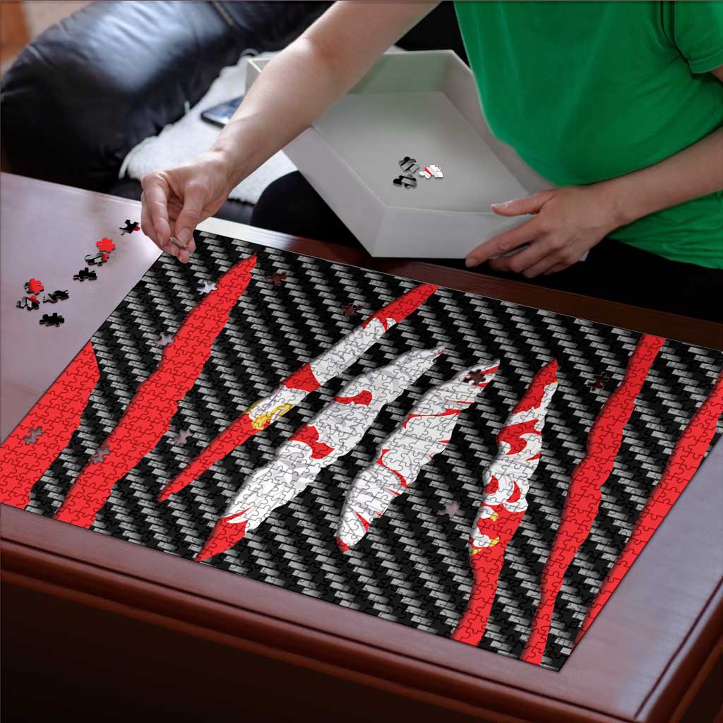 Poland Beast Puzzle Ripped Flag Graphic - Wonder Print Shop